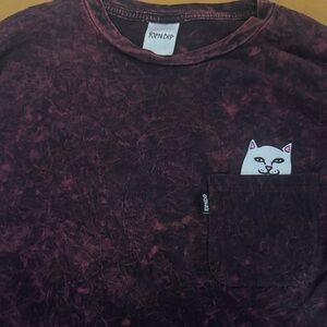 Ripndip Burgundy Cat Pocket Tee